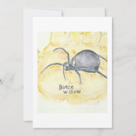 Black Widow Greeting Card 招待状