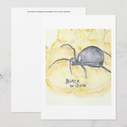 Black Widow Greeting Card 招待状 (正面/裏面)