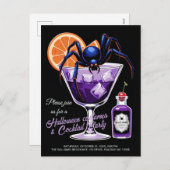 Black Widow Halloween Cocktail シーズンポストカード (正面/裏面)