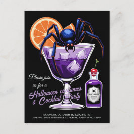 Black Widow Halloween Cocktail シーズンポストカード