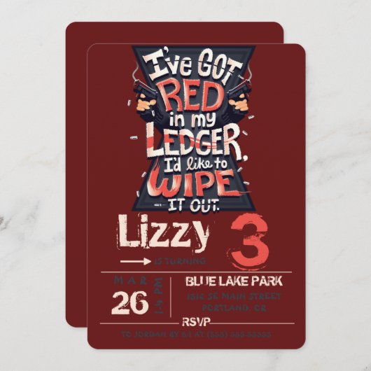 Black Widow invitation card  招待状 (正面/裏面)