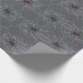 Black Widow Spider And Spiderweb Drawing Art ラッピングペーパー (角)
