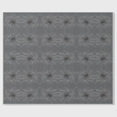 Black Widow Spider And Spiderweb Drawing Art ラッピングペーパー (フラット)