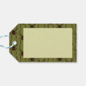 Black Widow Spider Happy Halloween Pixel Pattern ギフトタグ (裏面横)