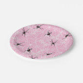 Black Widow Spider Web Pink ペーパープレート (アングル)