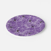Black Widow Spider Web Purple ペーパープレート (アングル)