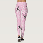 Black Widow Spider Webs Pastel Pink Costume Leggin レギンス (裏面)