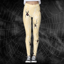 Black Widow Spider Webs Pastel Yellow Costume