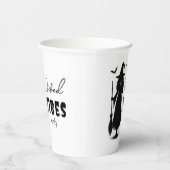 Black Witch Silhouette – "Wicked Vibes Only" -  紙コップ (右)