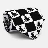 Black Witches Black & White Checkered ネクタイ (ロール)