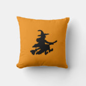 Black Witches on Orange クッション (正面)