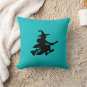 Black Witches on Teal クッション (ブランケット)