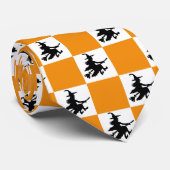 Black Witches Orange & White Checkered ネクタイ (ロール)