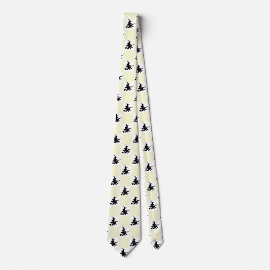 Black Witches Yellow & White Checkered ネクタイ (正面)