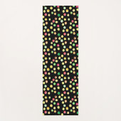 Black With Coloured Dots Yellow Pattern Yogamat ヨガマット (正面)