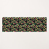 Black With Coloured Dots Yellow Pattern Yogamat ヨガマット (正面(横))