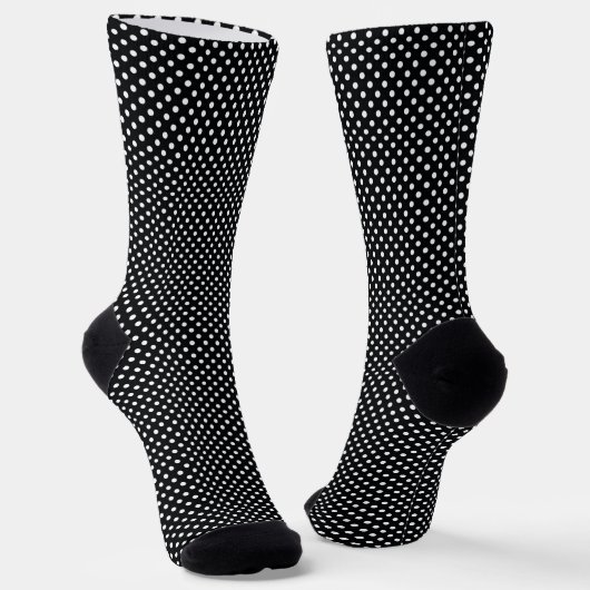 Black with white dots ソックス (傾斜あり)