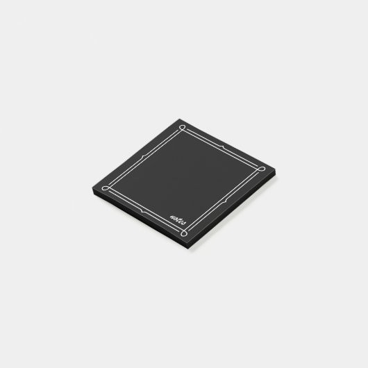Black with white frame ポストイット (アングル)