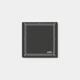 Black with white frame  ポストイット