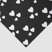 Black with white hearts 薄葉紙 (詳細)