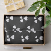 Black with white hearts 薄葉紙 (ギフト)