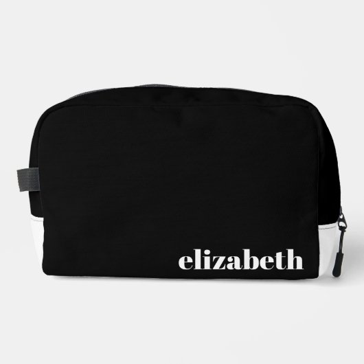 Black with White Name ドップキット (正面)