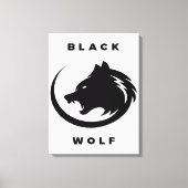black wolf キャンバスプリント (正面)