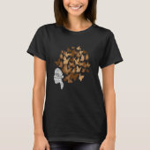 Black Woman Afro Butterfly Cool Black History Mont Tシャツ (正面)