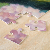 Black Woman Among Hydrangea Flowers ジグソーパズル (側面)