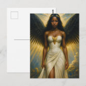 Black Woman Angel With Grecian Aesthetic ポストカード (正面/裏面)
