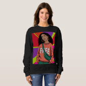 Black Woman Art スウェットシャツ (正面フル)