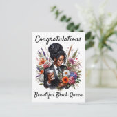 Black woman birthday card シーズンポストカード (スタンド正面)