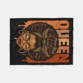 Black Woman Educated Strong Black History Month Gi フリースブランケット (正面(横))