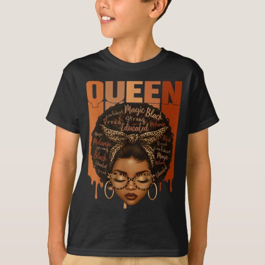 Black Woman Educated Strong Black History Month Gi Tシャツ (正面)