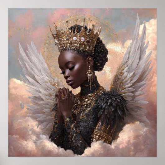 Black Woman Empowerment Art ポスター (正面)