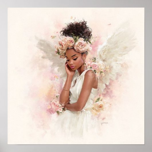 Black Woman Empowerment Art ポスター (正面)