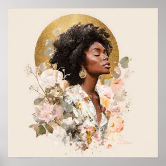 Black Woman Empowerment Art ポスター