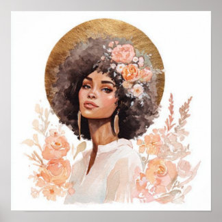 Black Woman Empowerment Art ポスター