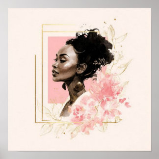 Black Woman Empowerment Art ポスター