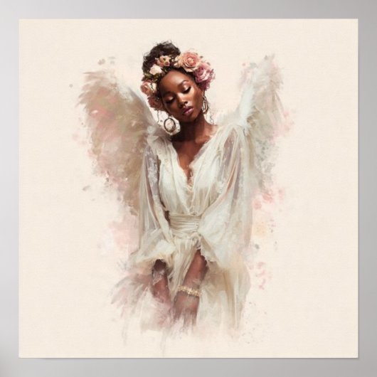 Black Woman Empowerment Art ポスター (正面)