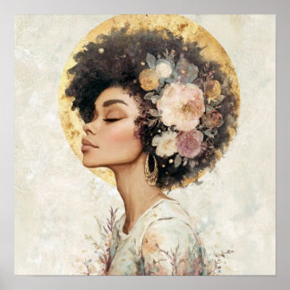 Black Woman Empowerment Art ポスター