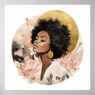 Black Woman Empowerment Art ポスター