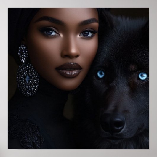 Black Woman Empowerment Art ポスター (正面)