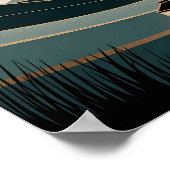 Black Woman Holding a Lantern at Night ポスター (角)