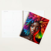 black woman melanin sista green money envy queen プランナー手帳 (ディスプレー)