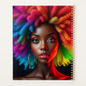 black woman melanin sista green money envy queen プランナー手帳 (裏面)