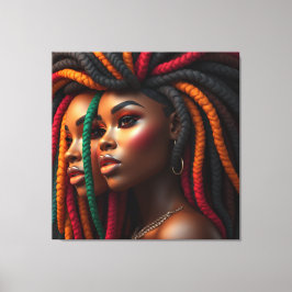 Black woman melanin sistas brown skin girls sista  キャンバスプリント