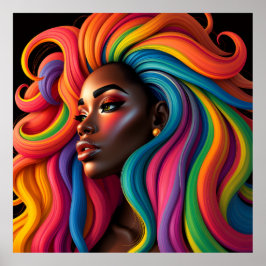 Black woman melanin sistas brown skin girls sista  ポスター