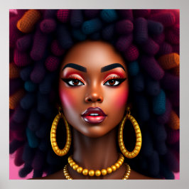 Black woman melanin sistas brown skin girls sista  ポスター