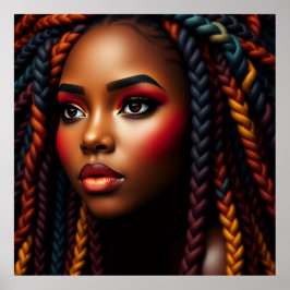 Black woman melanin sistas brown skin girls sista  ポスター